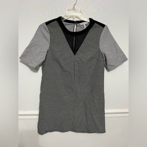 BCBG NWOT boxy tshirt dress and checkered black and white pattern